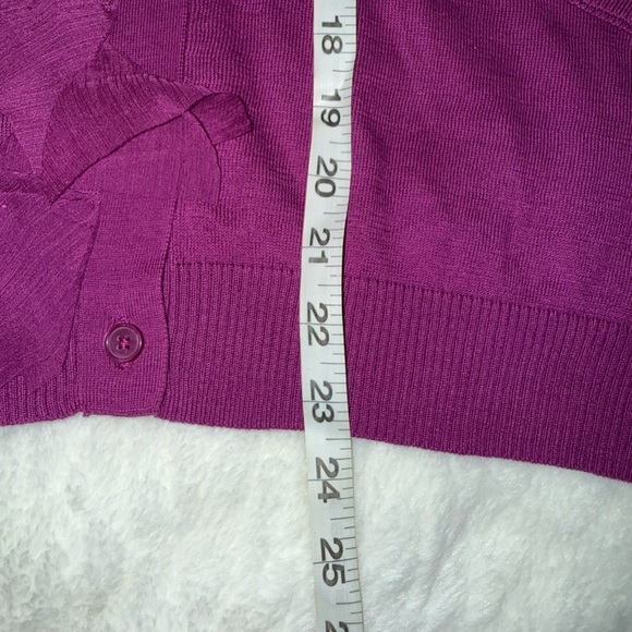 NWT Lane Bryant Magenta Ruffled Cardigan Size 14/16 - Picture 4 of 6